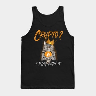 Cat Holding Bitcoin Tank Top